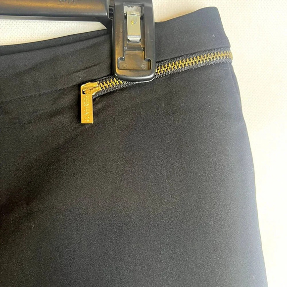 Calvin Klein Black Straight Leg Trouser with Zipper Detail Plus Size 14 - Picture 5 of 10